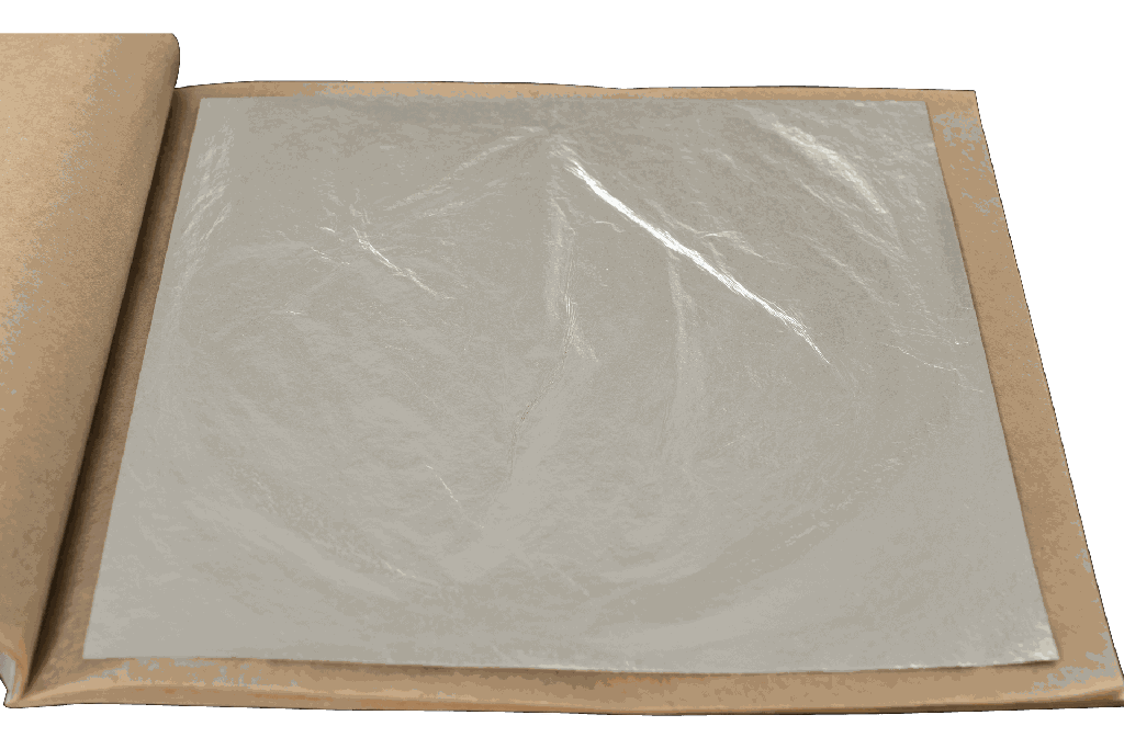 [23000841A] FEUILLE ARGENT POUR EMAILLAGE 130x130 mm , env. 0,3 gr par feuille